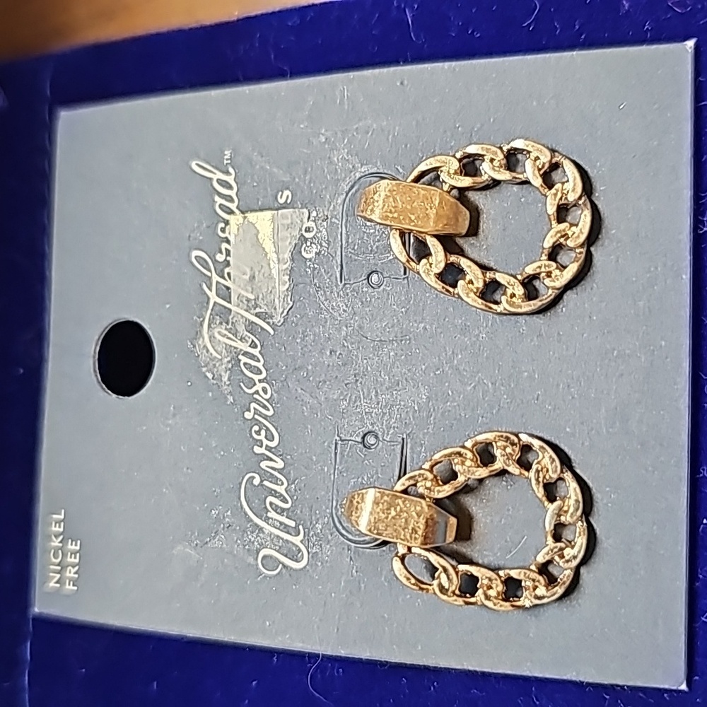 Classic chain link earrings NWT